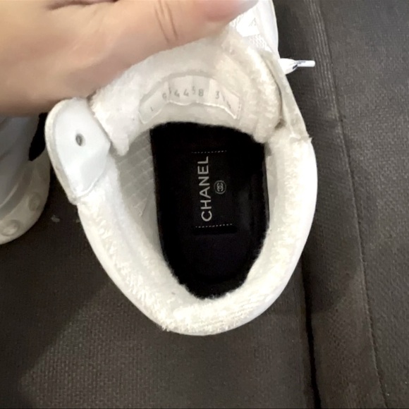 Chanel High Top Mesh Sneakers, great condition! Size 37.5 - Picture 3 of 11